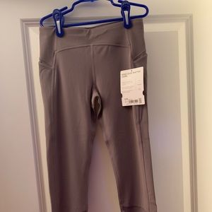 Athleta Girl Mesh Capris, Mauve, L/12, NWT